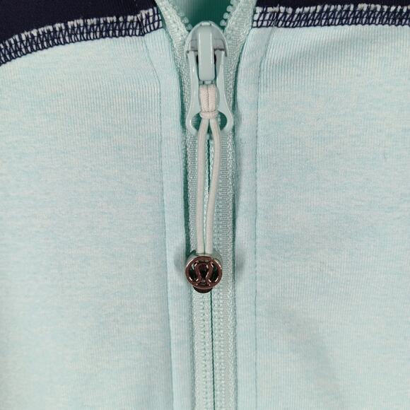 Lululemon InStride Zip Up Jacket Aquamarine Stripe 2 in Stride Aqua - Picture 4 of 7